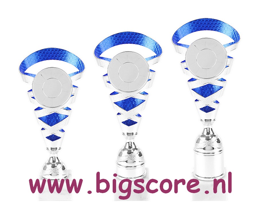 AR1072 Kunststofbeker Blauw-Zilver